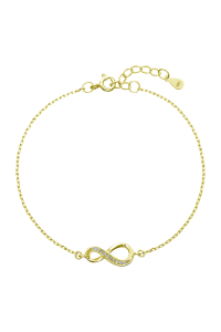 Pozlátený náramok so zirkónmi nekonečno 13009.1 Obrázok pre Pozlátený náramok so zirkónmi nekonečno 13009.1