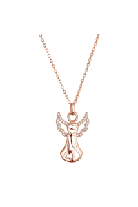 Pozlátený strieborný náhrdelník anjel 12122.1 rose gold Obrázok pre Pozlátený strieborný náhrdelník anjel 12122.1 rose gold