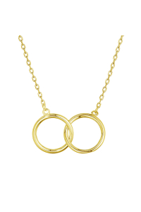 Pozlátený strieborný náhrdelník s krúžkami 62026 Obrázok pre Pozlátený strieborný náhrdelník s krúžkami 62026