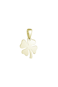 Pozlátený strieborný prívesok štvorlístok lesklý 64094 Obrázok pre Pozlátený strieborný prívesok štvorlístok lesklý 64094