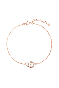 Pozlátený strieborný Rose Gold náramok krúžky so zirkónmi 13033.1 crystal Obrázok pre Pozlátený strieborný Rose Gold náramok krúžky so zirkónmi 13033.1 crystal