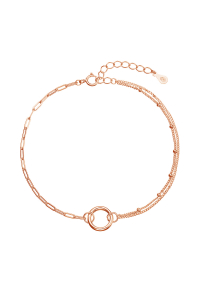 Pozlátený strieborný Rose Gold náramok krúžok 63013 rose Obrázok pre Pozlátený strieborný Rose Gold náramok krúžok 63013 rose