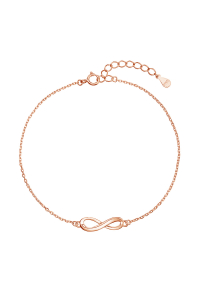 Pozlátený strieborný Rose Gold náramok nekonečno 63010 rose Obrázok pre Pozlátený strieborný Rose Gold náramok nekonečno 63010 rose
