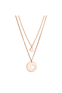 Pozlátený strieborný set náhrdelníkov pre mamičku a dcéru 62047 rose gold Obrázok pre Pozlátený strieborný set náhrdelníkov pre mamičku a dcéru 62047 rose gold