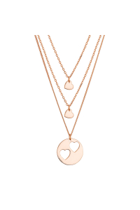 Pozlátený strieborný set náhrdelníkov pre mamičku a dve dcéry 62048 rose gold Obrázok pre Pozlátený strieborný set náhrdelníkov pre mamičku a dve dcéry 62048 rose gold