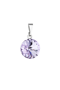 Obrázok pre Prívesok bižutérie so Swarovski kryštálmi fialový okrúhly 54001.3 violet
