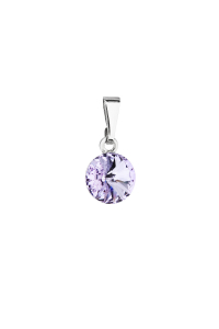 Obrázok pre Prívesok bižutérie so Swarovski kryštálmi fialový okrúhly 54018.3 violet