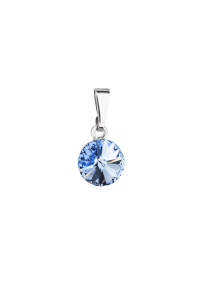 Obrázok pre Prívesok bižutérie so Swarovski kryštálmi modrý okrúhly 54018.3 sapphire