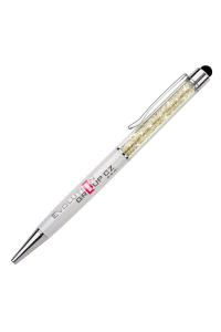 Obrázok pre Propiska na tablet s kryštálmi 38015.1 biela