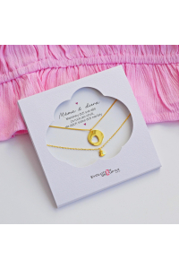 Sada náhrdelníkov pozlátených so srdiečkami Mama & dcéra OB36 Obrázok pre Sada náhrdelníkov pozlátených so srdiečkami Mama & dcéra OB36