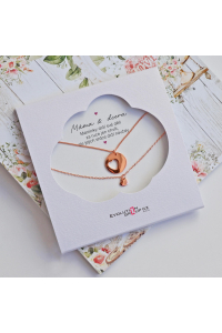 Sada náhrdelníkov ružovo pozlátených so srdiečkami Mama & dcéra OB37 gold rose Obrázok pre Sada náhrdelníkov ružovo pozlátených so srdiečkami Mama & dcéra OB37 gold rose