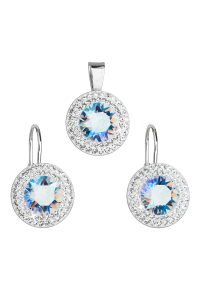 Sada šperkov s kryštálmi Swarovski náušnice a prívesok modré okrúhle 39107.3 light sapphire shimmer Obrázok pre Sada šperkov s kryštálmi Swarovski náušnice a prívesok modré okrúhle 39107.3 light sapphire shimmer