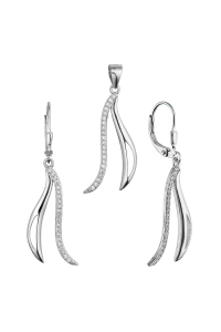 Sada šperkov vlnky so zirkónmi 19035.1 crystal Obrázok pre Sada šperkov vlnky so zirkónmi 19035.1 crystal