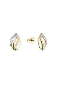 Obrázok pre Strieborné dvojfarebné náušnice 11556.1