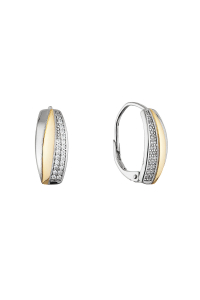 Obrázok pre Strieborné dvojfarebné náušnice 11677.1