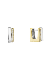 Obrázok pre Strieborné dvojfarebné náušnice 11781.1