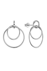 Strieborné náušnice dvojitý kruh 61168 Obrázok pre Strieborné náušnice dvojitý kruh 61168