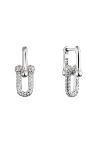 Strieborné náušnice elegantné uzly so zirkónmi 11660.1 Obrázok pre Strieborné náušnice elegantné uzly so zirkónmi 11660.1