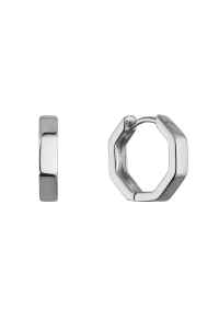 Strieborné náušnice hranaté kruhy 61102 Obrázok pre Strieborné náušnice hranaté kruhy 61102