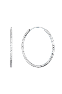 Strieborné náušnice kruhy s ozdobným prelisovaním 61006 Obrázok pre Strieborné náušnice kruhy s ozdobným prelisovaním 61006