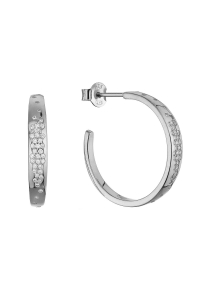 Strieborné náušnice kruhy so zirkónmi 11774.1 Obrázok pre Strieborné náušnice kruhy so zirkónmi 11774.1