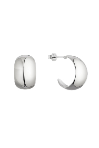 Strieborné náušnice lesklé polkruhy 61090 Obrázok pre Strieborné náušnice lesklé polkruhy 61090
