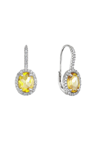 Strieborné náušnice luxusné s citríny 11492.3 Obrázok pre Strieborné náušnice luxusné s citríny 11492.3