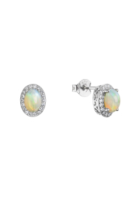 Strieborné náušnice luxusné s opálom 11490.3 Obrázok pre Strieborné náušnice luxusné s opálom 11490.3