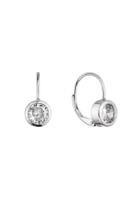 Strieborné náušnice okrúhle s výrazným zirkónom 11536.1 Obrázok pre Strieborné náušnice okrúhle s výrazným zirkónom 11536.1