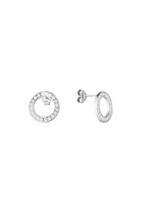 Strieborné náušnice okrúhle so zirkónmi 11551.1 crystal Obrázok pre Strieborné náušnice okrúhle so zirkónmi 11551.1 crystal