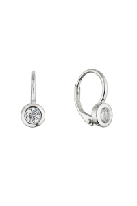 Strieborné náušnice okrúhle so zirkónom 11617.1 Obrázok pre Strieborné náušnice okrúhle so zirkónom 11617.1