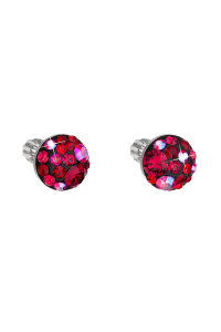 Strieborné náušnice pecka s kryštálmi Swarovski červené okrúhle 31336.3 cherry Obrázok pre Strieborné náušnice pecka s kryštálmi Swarovski červené okrúhle 31336.3 cherry
