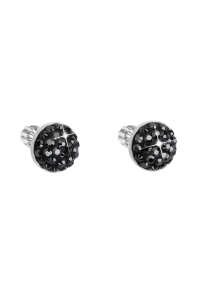 Strieborné náušnice pecka s kryštálmi Swarovski čierne okrúhle 31336.5 hematite Obrázok pre Strieborné náušnice pecka s kryštálmi Swarovski čierne okrúhle 31336.5 hematite