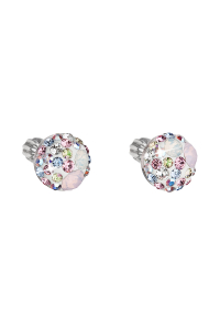 Strieborné náušnice pecka s kryštálmi Swarovski ružové okrúhle 31336.3 magic rose Obrázok pre Strieborné náušnice pecka s kryštálmi Swarovski ružové okrúhle 31336.3 magic rose