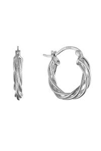Strieborné náušnice prepletané kruhy 61164 Obrázok pre Strieborné náušnice prepletané kruhy 61164