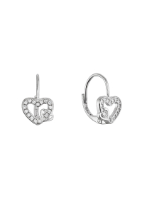 Strieborné náušnice prepletené srdiečka 11718.1 Obrázok pre Strieborné náušnice prepletené srdiečka 11718.1