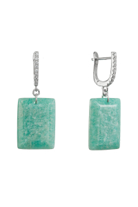 Strieborné náušnice s amazonitom 11743.3 Obrázok pre Strieborné náušnice s amazonitom 11743.3