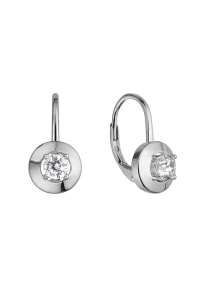 Strieborné náušnice s bielym zirkónom 11510.1 crystal Obrázok pre Strieborné náušnice s bielym zirkónom 11510.1 crystal