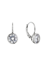 Strieborné náušnice s okrúhlym zirkónom 11641.1 Obrázok pre Strieborné náušnice s okrúhlym zirkónom 11641.1