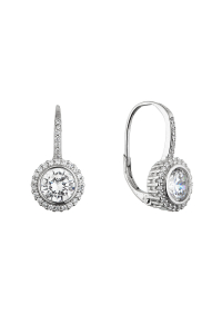 Strieborné náušnice s výrazným okrúhlym zirkónom 11636.1 Obrázok pre Strieborné náušnice s výrazným okrúhlym zirkónom 11636.1
