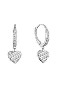Strieborné náušnice so zaveseným srdiečkom 11720.1 Obrázok pre Strieborné náušnice so zaveseným srdiečkom 11720.1