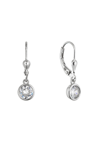Strieborné náušnice so zaveseným zirkónom 11653.1 Obrázok pre Strieborné náušnice so zaveseným zirkónom 11653.1