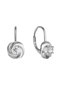 Strieborné náušnice so zirkónom 11507.1 crystal Obrázok pre Strieborné náušnice so zirkónom 11507.1 crystal