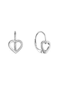 Strieborné náušnice srdca 11716.1 Obrázok pre Strieborné náušnice srdca 11716.1