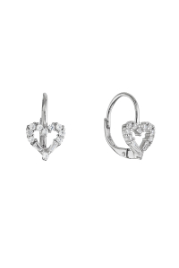 Strieborné náušnice srdca 11717.1 Obrázok pre Strieborné náušnice srdca 11717.1