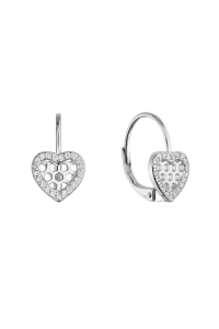 Strieborné náušnice srdiečka 11715.1 Obrázok pre Strieborné náušnice srdiečka 11715.1