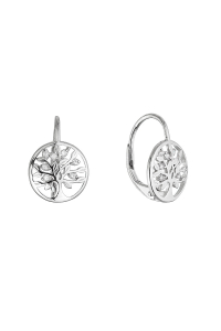 Strieborné náušnice strom života so zirkónmi 11712.1 Obrázok pre Strieborné náušnice strom života so zirkónmi 11712.1