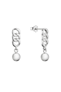 Obrázok pre Strieborné náušnice visiace gulička na retiazke 61027