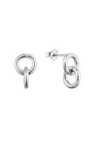 Obrázok pre Strieborné náušnice visiace krúžky 61029