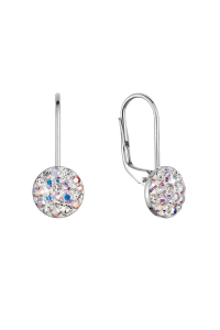 Obrázok pre Strieborné náušnice visiace s kryštálmi Swarovski ab efekt malé 31321.2 ab efekt